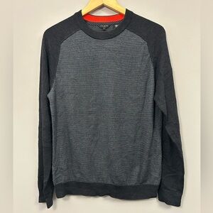 Ted Baker Charcoal and Black Crewneck Sweater